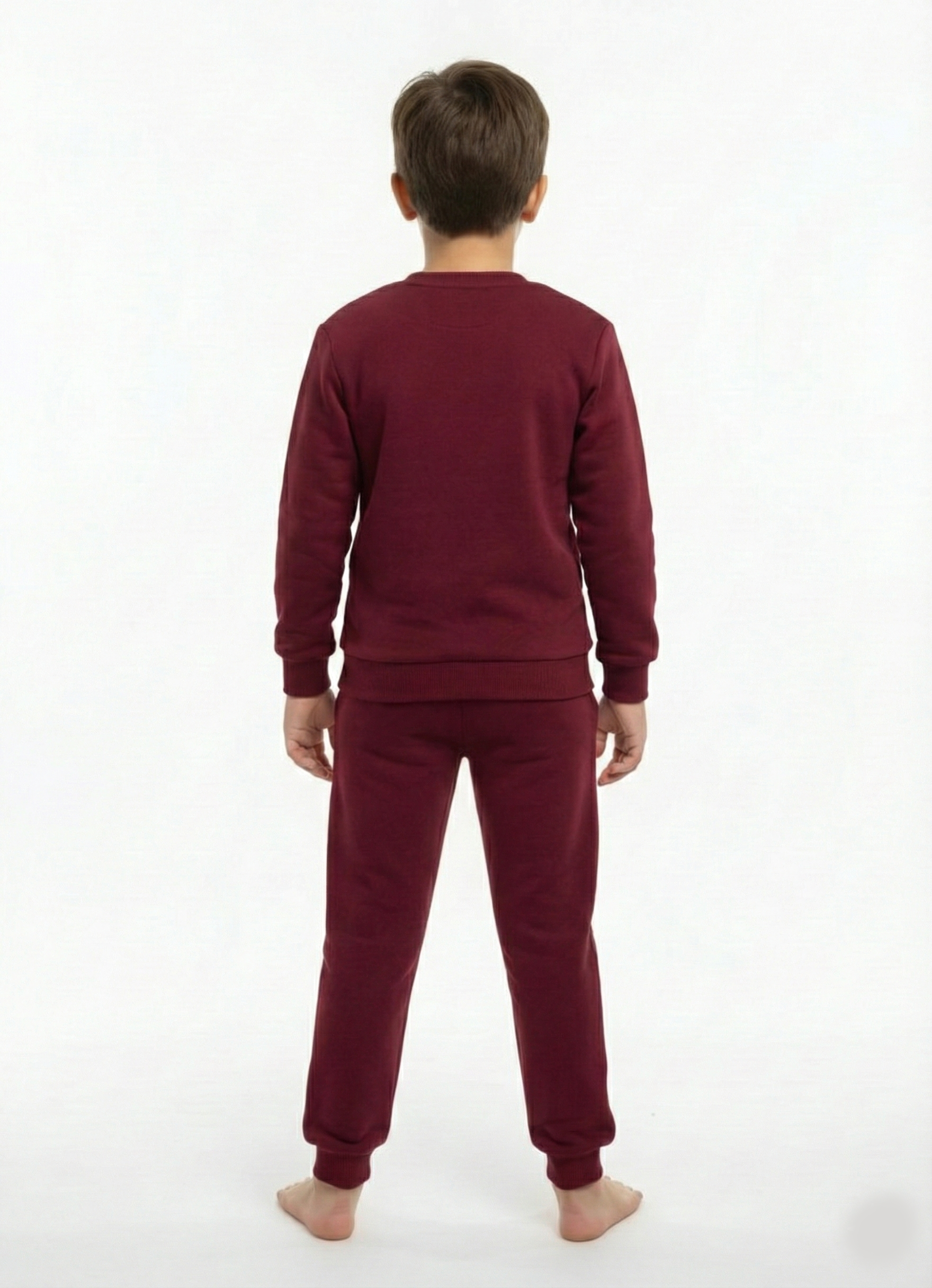 Erkek Çocuk Bordo Basketbol Temalı Eşofman Takımı (2-6 Yaş)