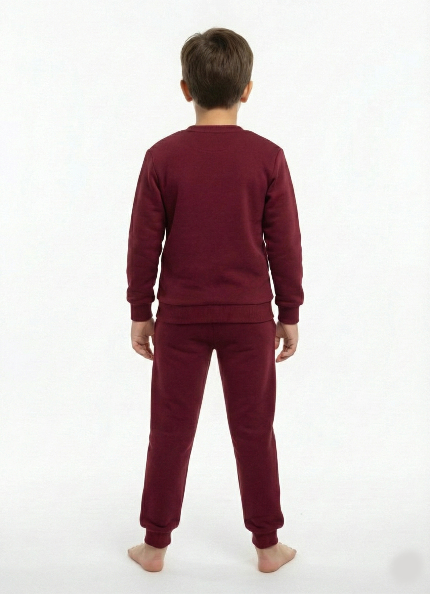 Erkek Çocuk Bordo Basketbol Temalı Eşofman Takımı (2-6 Yaş)