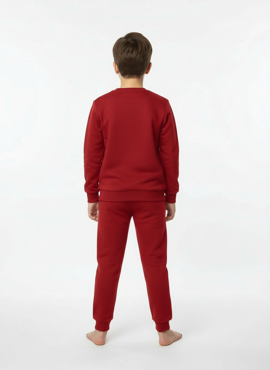 Kırmızı Basketbol Baskılı Erkek Çocuk Alt Üst Takım 3-11 Yaş