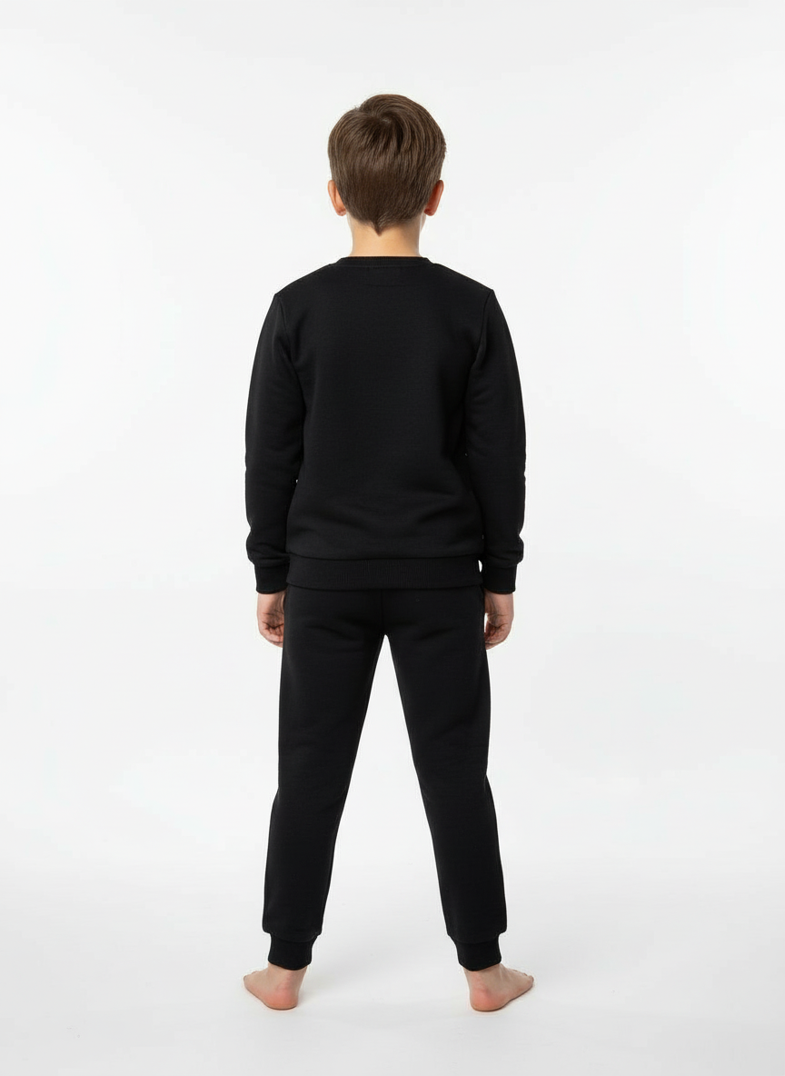 Siyah Basketbol Baskılı Erkek Çocuk Alt Üst Takım – 3-11 Yaş