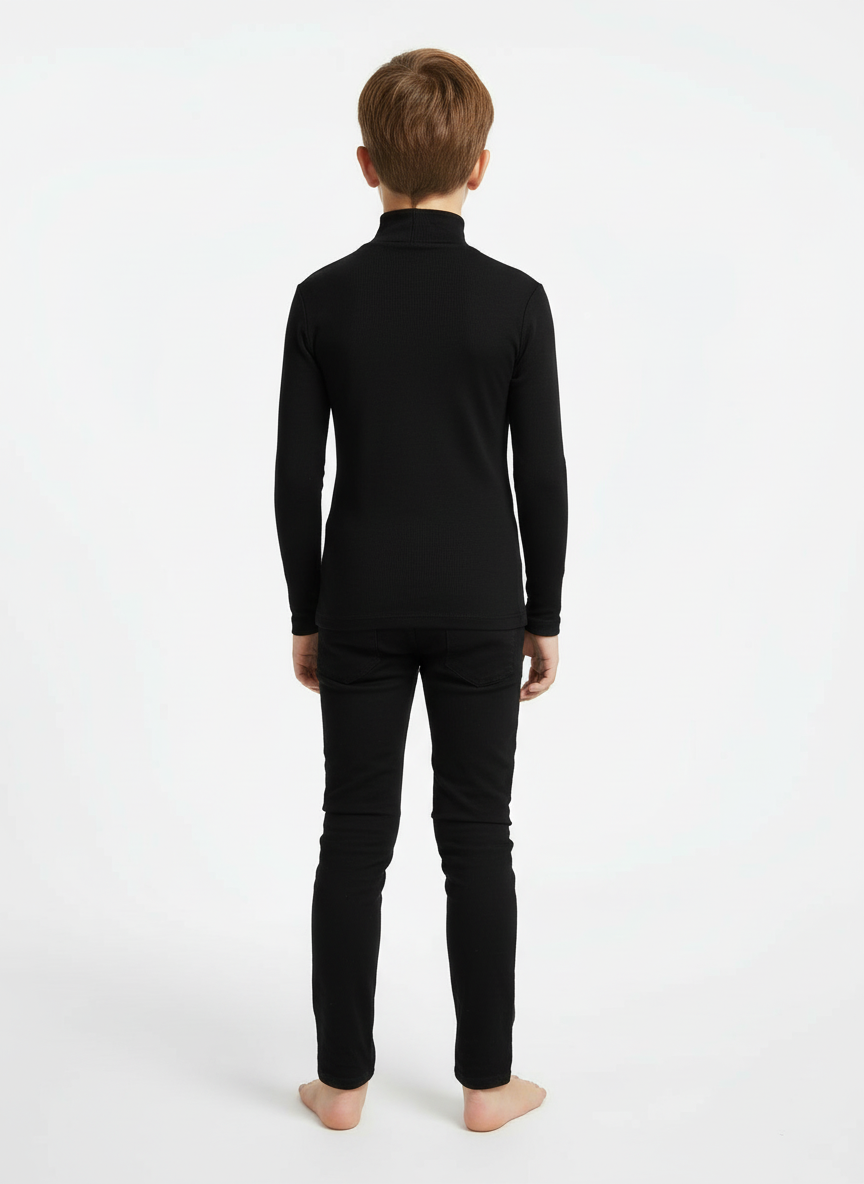 Esnek Unisex Çocuk Siyah Body – 5-8 Yaş