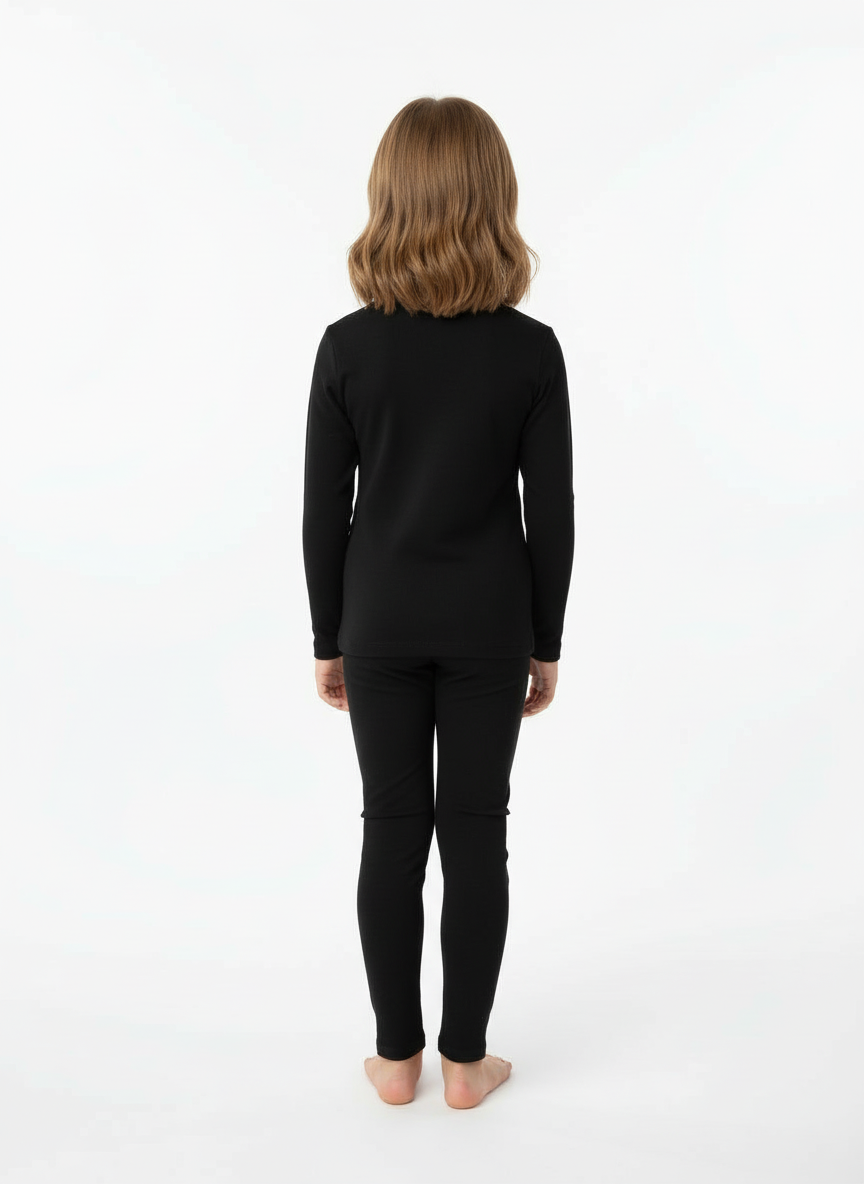 Esnek Unisex Çocuk Siyah Body – 5-8 Yaş