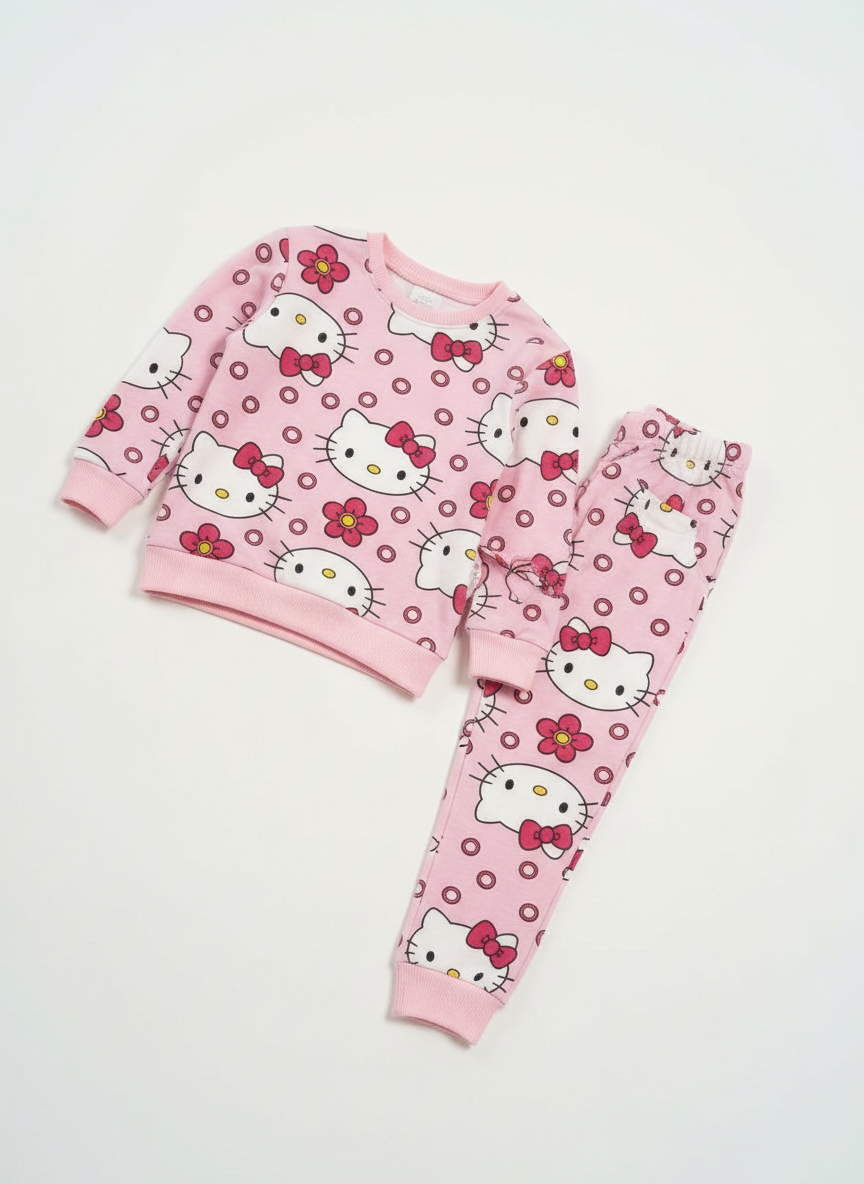 Hello Kitty Desenli Kız Çocuk Pijama Takımı – 2-6 Yaş