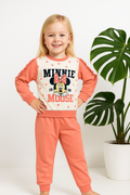 Minnie Mouse Figürlü Kız Çocuk Pembe Alt Üst Takım