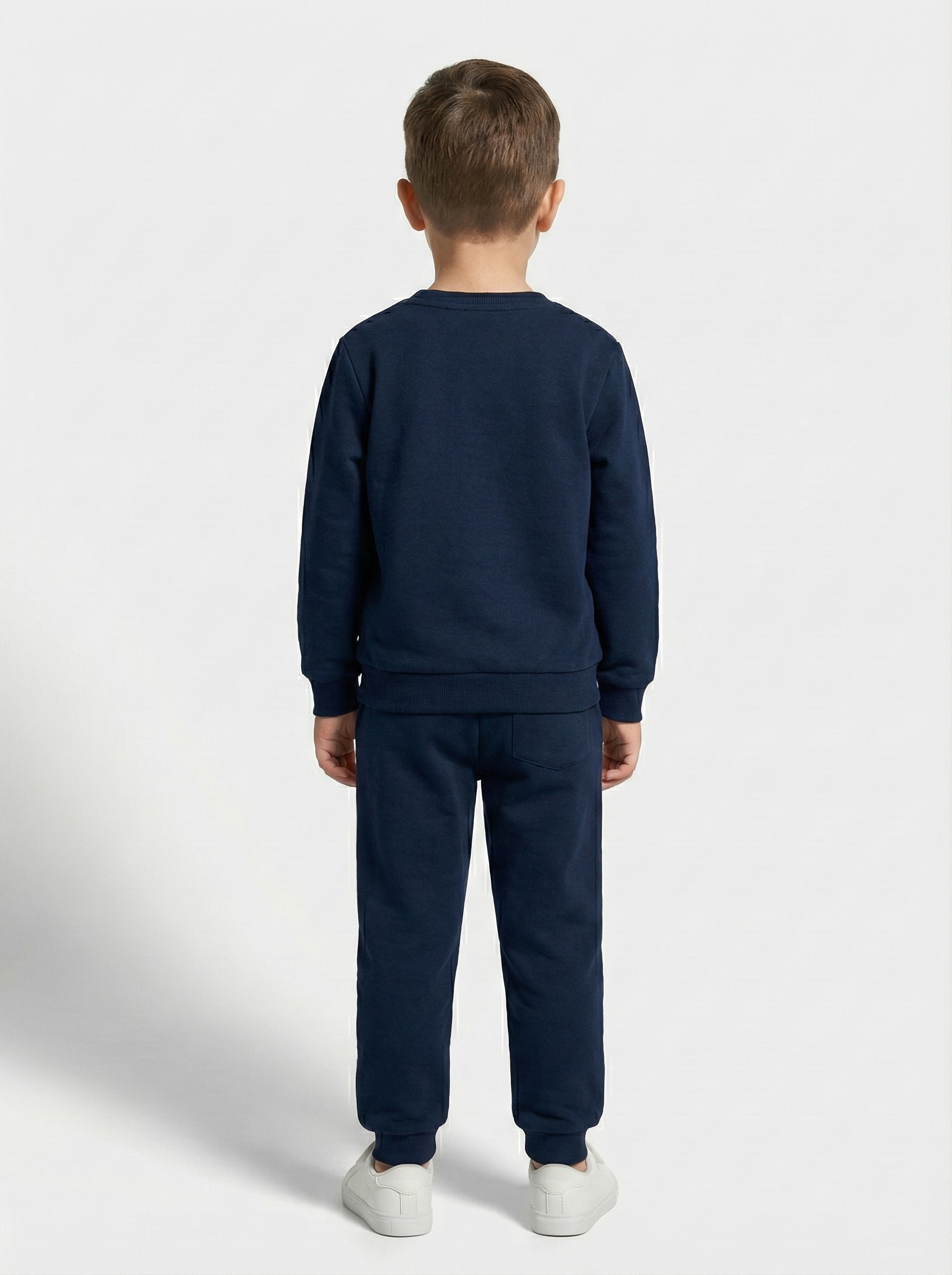 Lacivert Kaykaycı Dinozor Baskılı İçi Polarlı Erkek Çocuk Eşofman Takımı (2-10 Yaş)