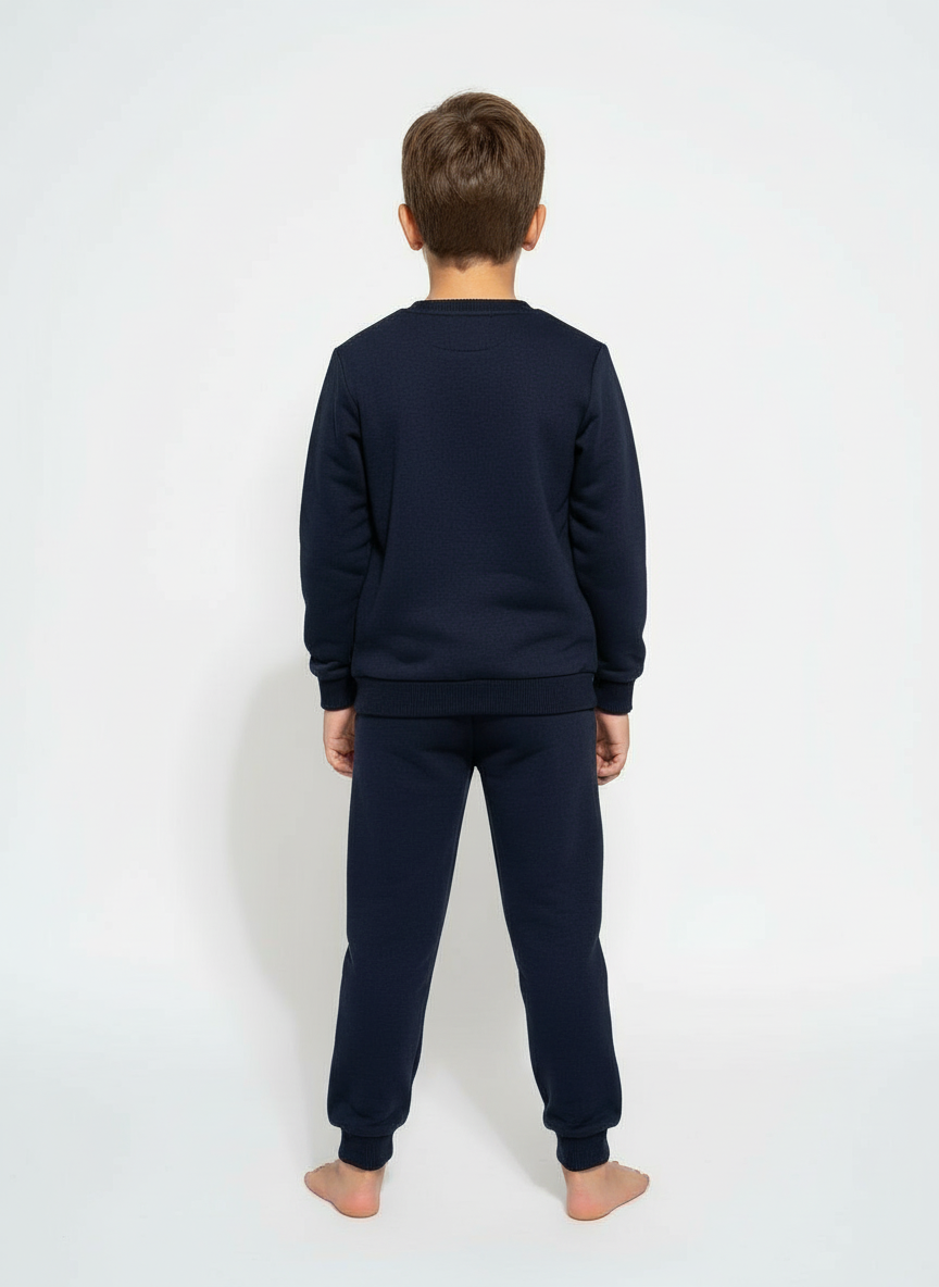 Erkek Çocuk Lacivert Şirinler Baskılı Eşofman Takımı – 3-11 Yaş