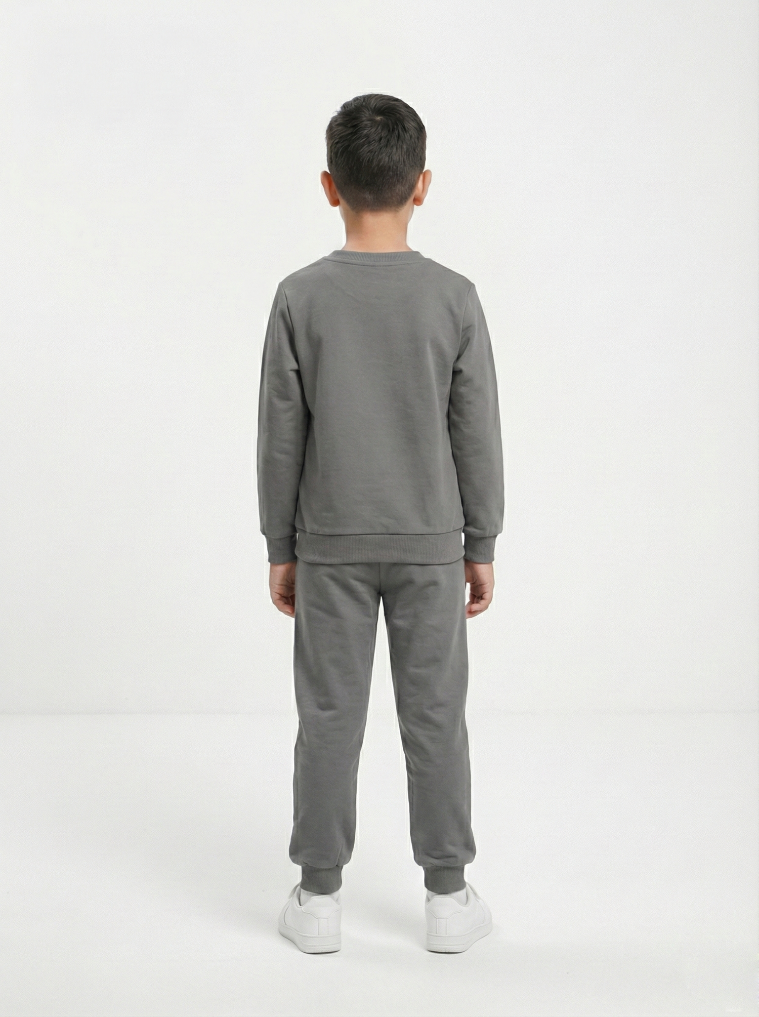 Füme Spiderman Baskılı İçi Polarlı Erkek Çocuk Eşofman Takımı (2-6 Yaş)